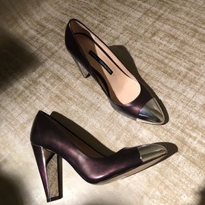 French Connection mirrored heels.